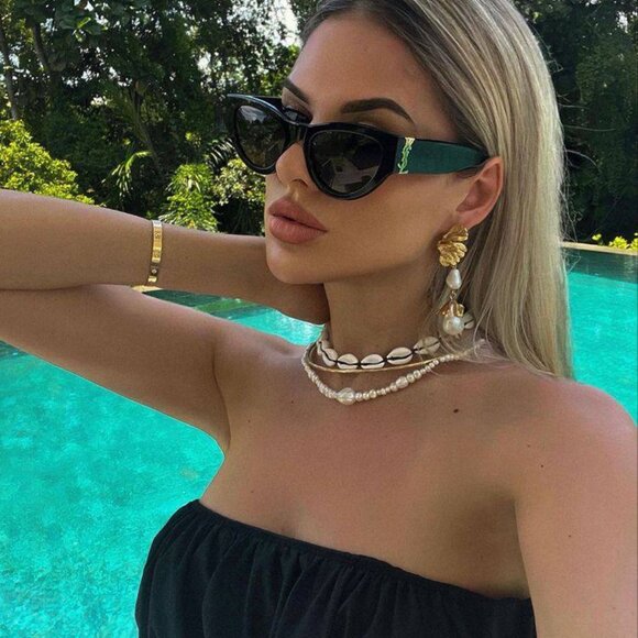 🕶️ New Saint Laurent SLM94 001 Sunglasses - Black Frame, Grey Lenses - Picture 4 of 15